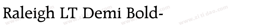 Raleigh LT Demi Bold字体转换